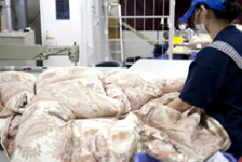 吹き込み・縫製加工